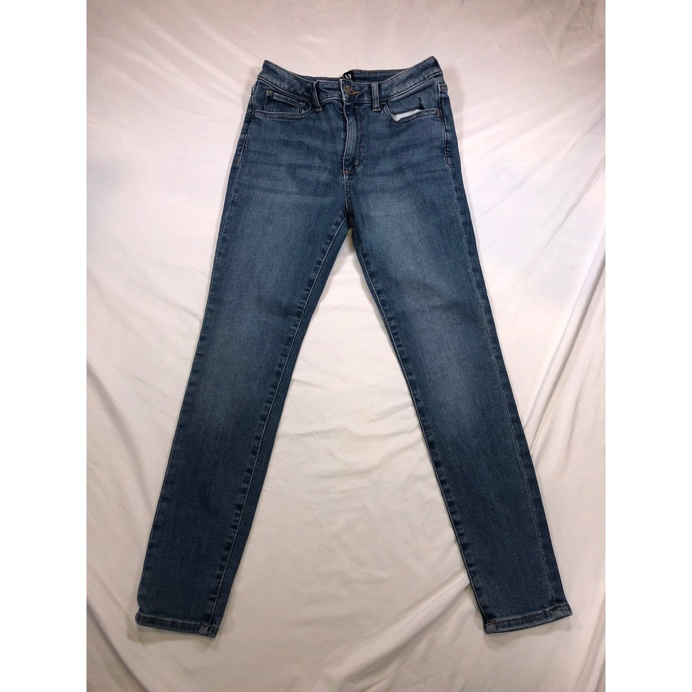 Gap Kids Girls Stretch High Rise Jegging Size 12 Medium Wash Blue Denim Jeans